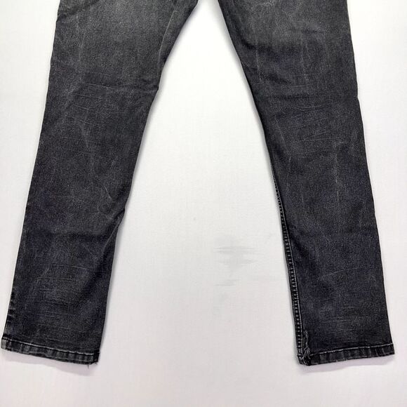 Artful REBEL 36x30‎ Men Straight Leg Black Stretch Denim Jean Cotton Blend Goth - Picture 14 of 16